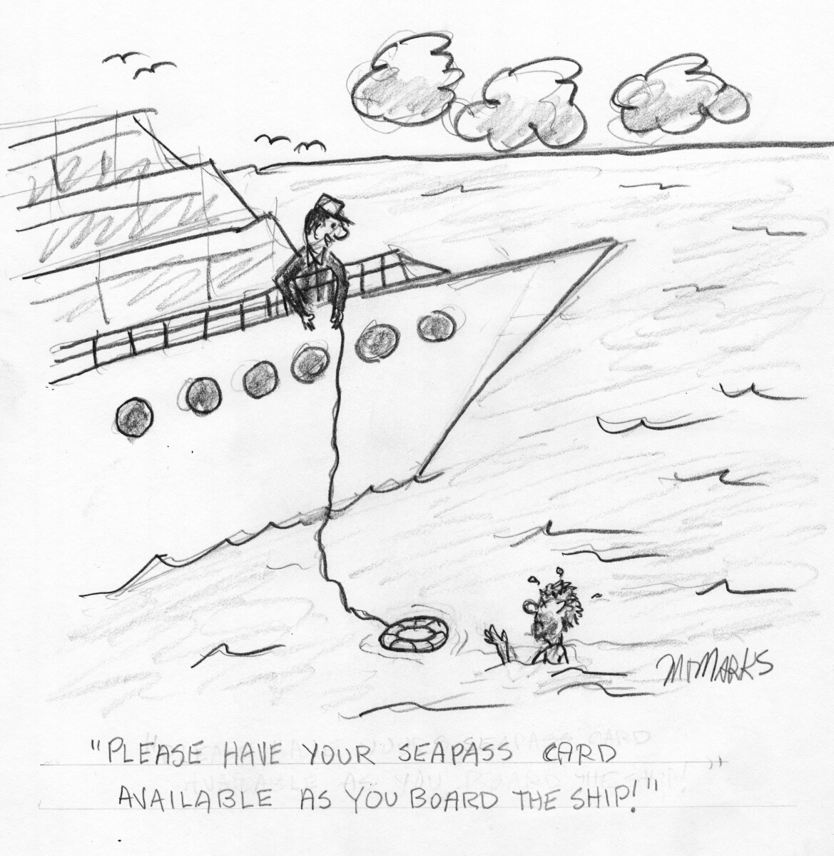 Must have Seapass Card to board the ship