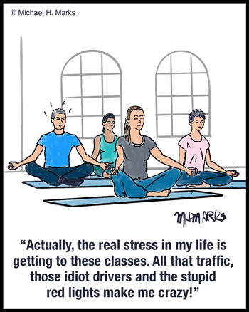 Yoga class stress